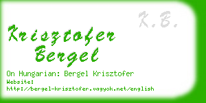 krisztofer bergel business card